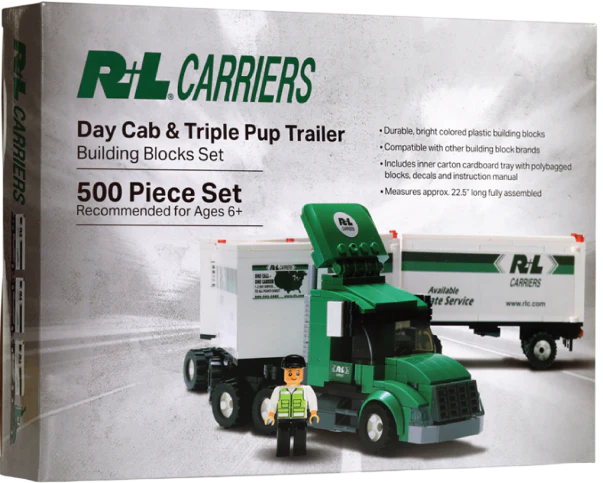 Triple Pup Truck Building Blocks Set