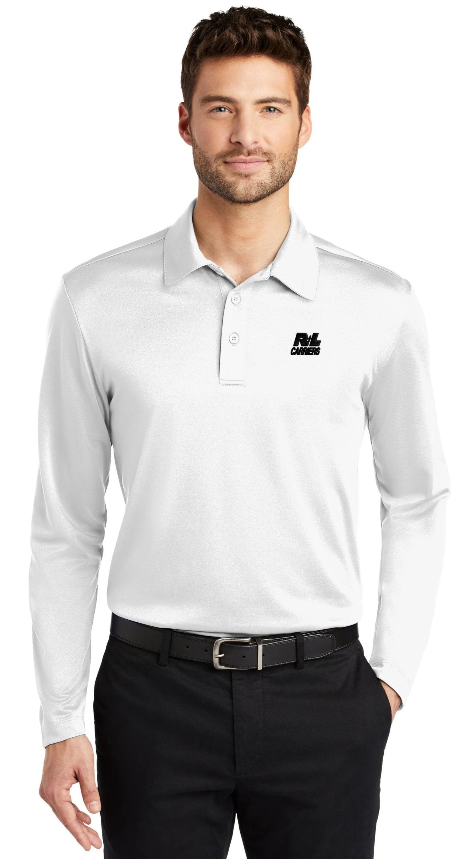 Port Authority® Silk Touch™ Performance Long Sleeve Polo - Image 3