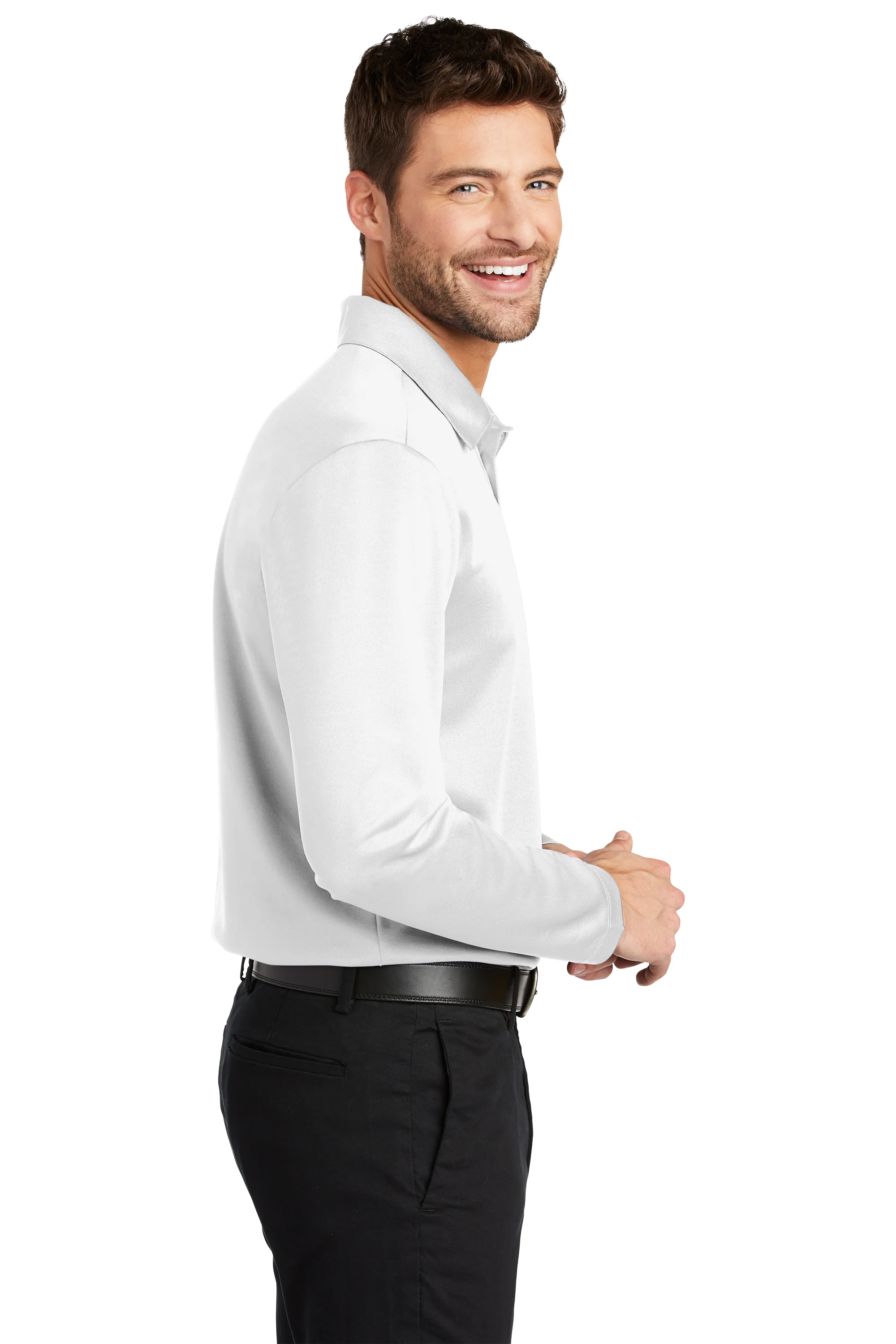 Port Authority® Silk Touch™ Performance Long Sleeve Polo - Image 4
