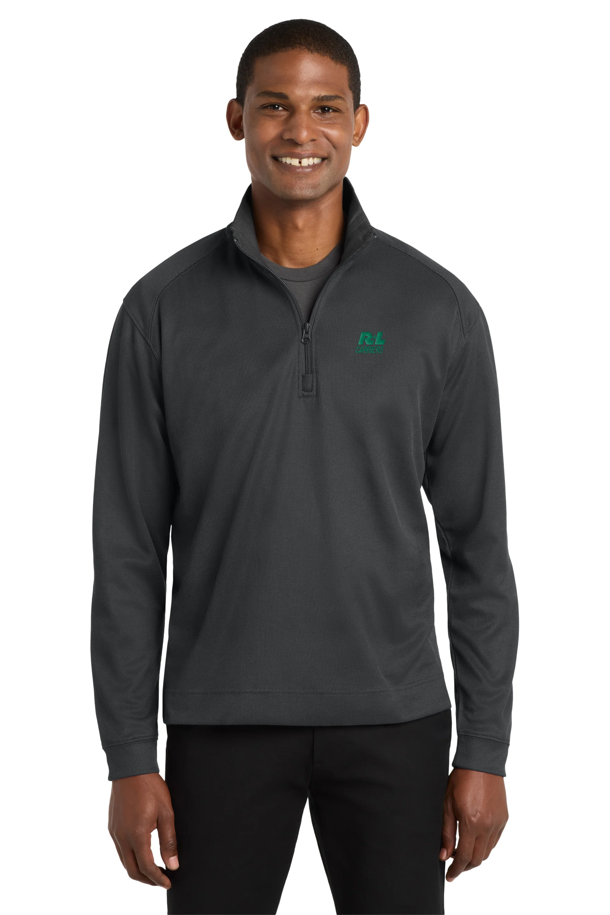 Port Authority® Vertical Texture 1/4-Zip Pullover - Image 2