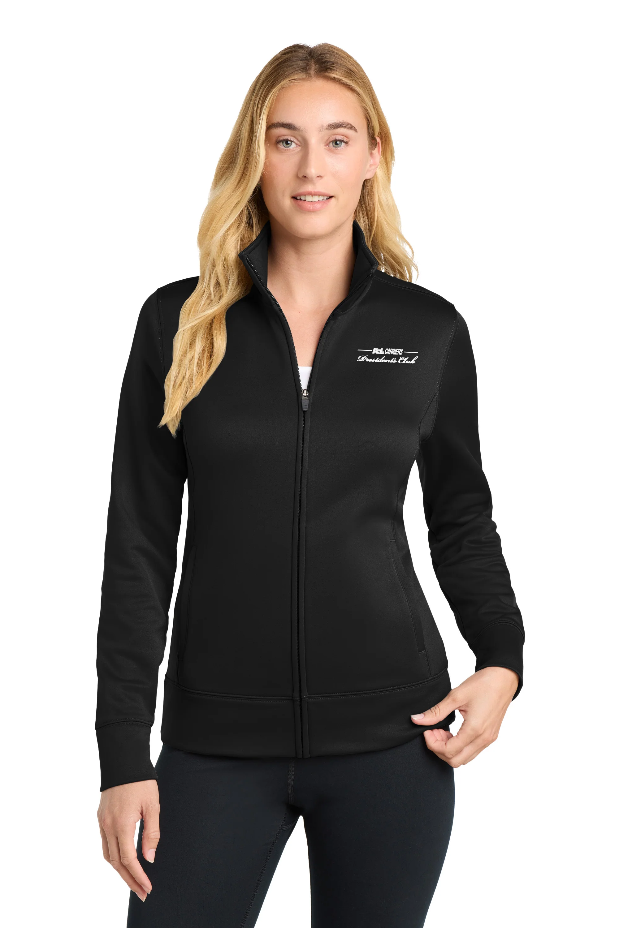 President's Club - Women's Sport-Teck Sport-Wick Fleece Full-Zip - Image 2